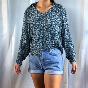MAEVE-anthropology brand tiger blouse